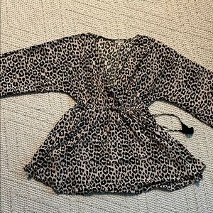 Leopard Print Wrap Dress